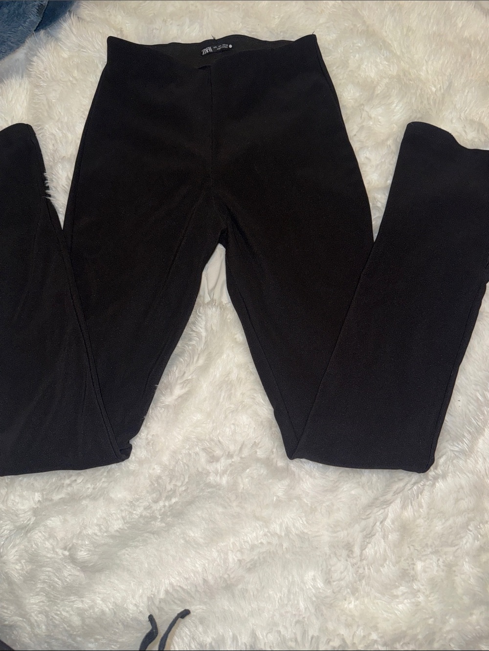 Zara Girls Black Stretch Leggings